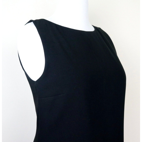 Louben Size 14 Sleeveless Tailored Sheath Dress Black Career Suit - Picture 6 of 11